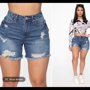 Blue Bermuda Denim Shorts